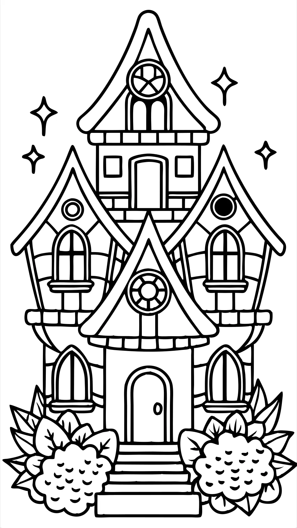 house coloring book pages